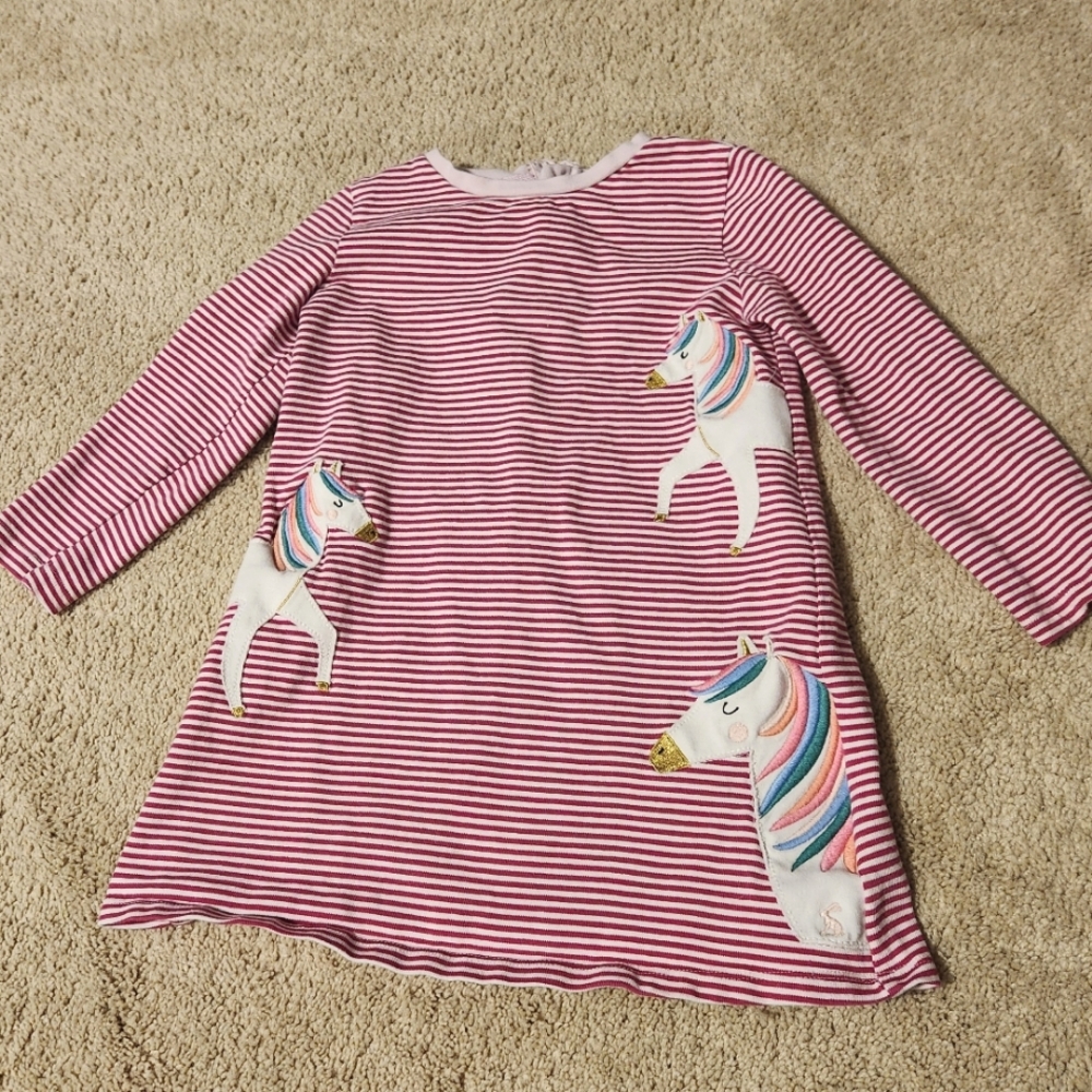 Joules Tunic, Pink w/ horses, Size 5
